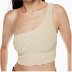 Babaton one shoulder crop